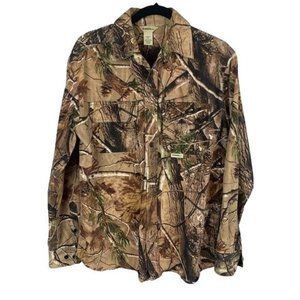 Gander Mountain Men's Camouflaged Long Sleeve Button Up Shirt size M